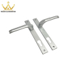 Matt Black Square Plate Metal Gate Sliding Handles Aluminium Alloy Double Sides Casement Door Handle