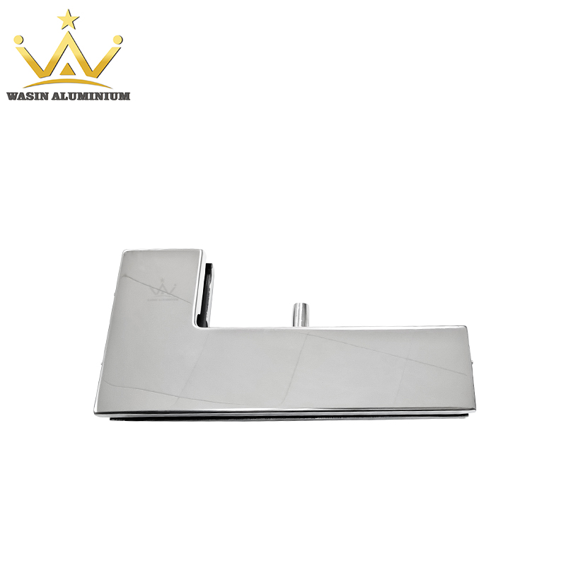 201 Stainless Steel Top Patch Fitting L Shape Frameless Glass Door Corner Clamp For Office Buildings