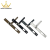 Matt Black Square Plate Metal Gate Sliding Handles Aluminium Alloy Double Sides Casement Door Handle