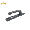 Customizable Glass Window Oval Plate Push Pull Handle Lock Matt Black Aluminium Casement Door Handles