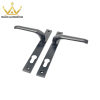 Matt Black Square Plate Metal Gate Sliding Handles Aluminium Alloy Double Sides Casement Door Handle