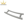 S Style Tubular Design Stainless Steel Bathroom Glass Front Door Pull Handle Use For Office Building At The Same