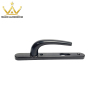 Customizable Glass Window Oval Plate Push Pull Handle Lock Matt Black Aluminium Casement Door Handles