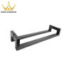 Customizable Size Square Tube Glass Door Lever Stainless Steel Entrance Door Handle For Office Building