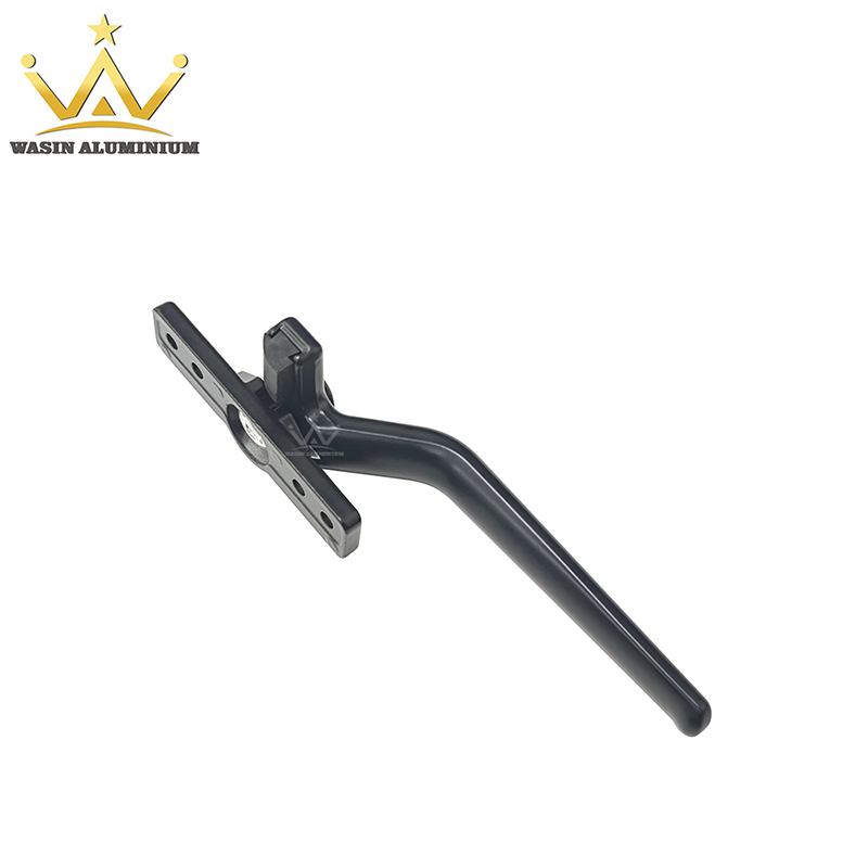 Seven-Shape Black Windows Pull Handles Powder Coating Casement Window Aluminium Solid Handle