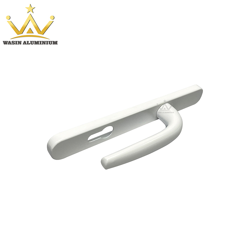 Customizable Glass Window Oval Plate Push Pull Handle Lock Matt Black Aluminium Casement Door Handles