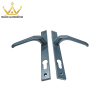 Matt Black Square Plate Metal Gate Sliding Handles Aluminium Alloy Double Sides Casement Door Handle