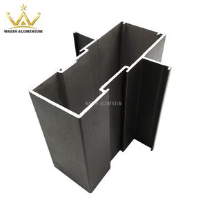 Extruded aluminum section profile for shop front