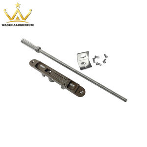 Furniture Accessories Aluminum Door Flush Bolt Durable Metal Doors Insert Sash Lock With Iron Bar